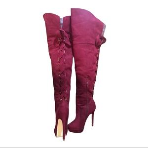 Thigh High Lace Up Boots